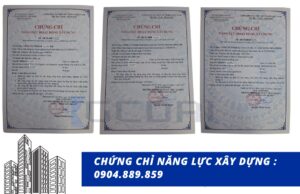 Chứng chỉ năng lực xây dựng