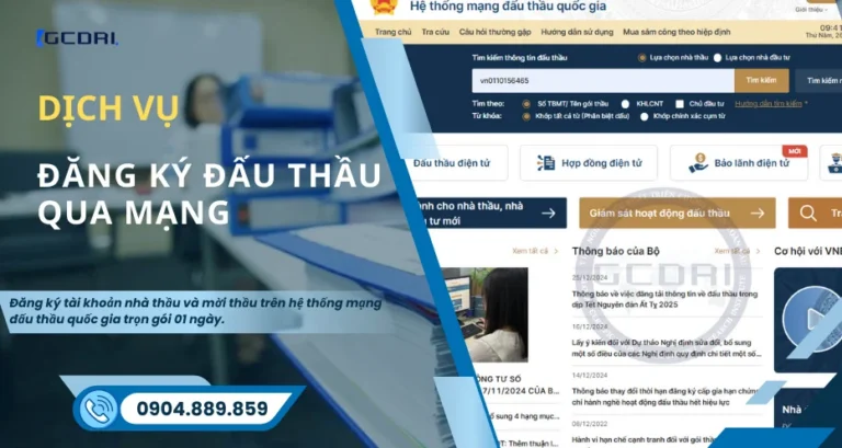 Dịch Vụ Đăng Ký Đấu Thầu Qua Mạng | Trọn gói 1 ngày