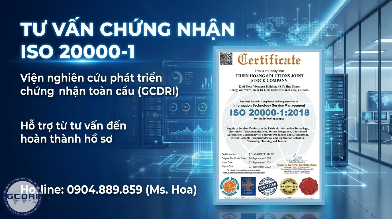 Dịch vụ chứng nhận ISO 20000-1 Dịch vụ chứng nhận ISO 20000-1