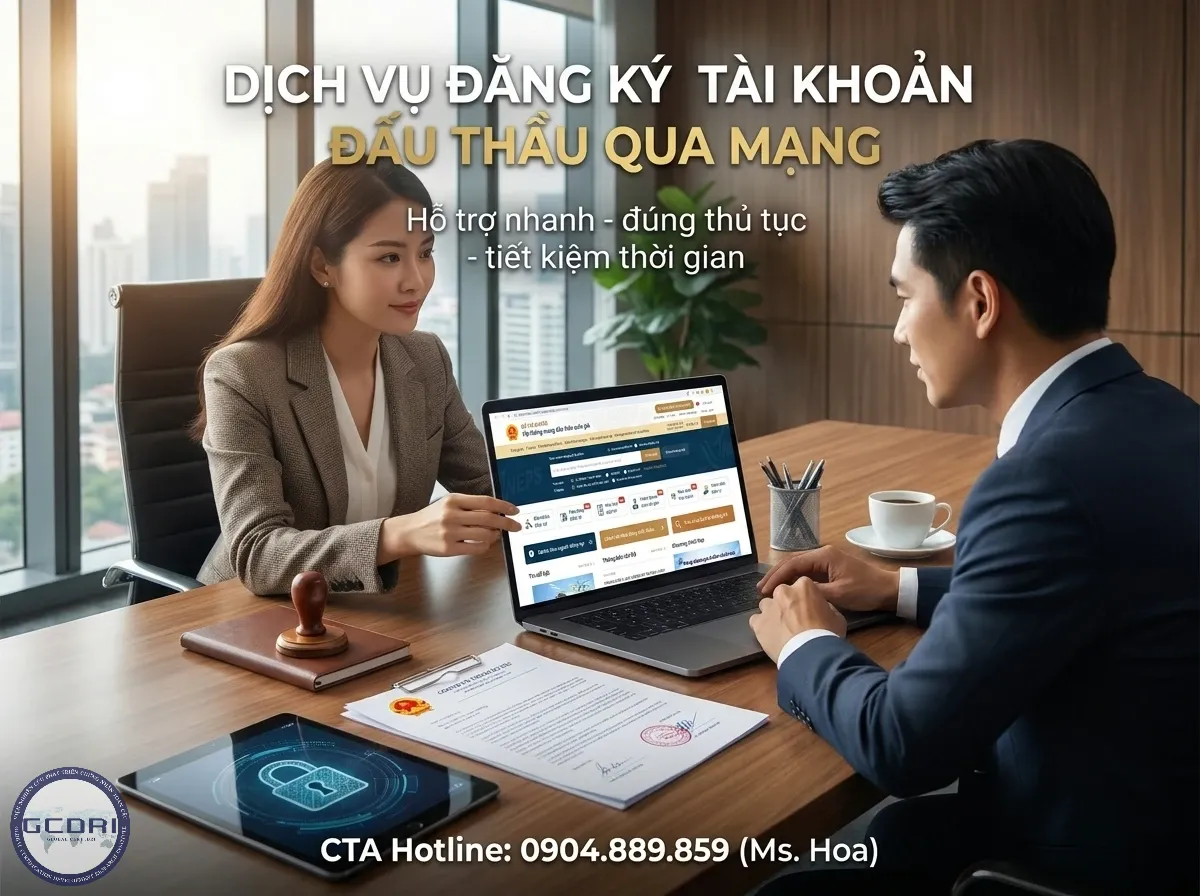 Dịch vụ đăng ký tài khoản đấu thầu