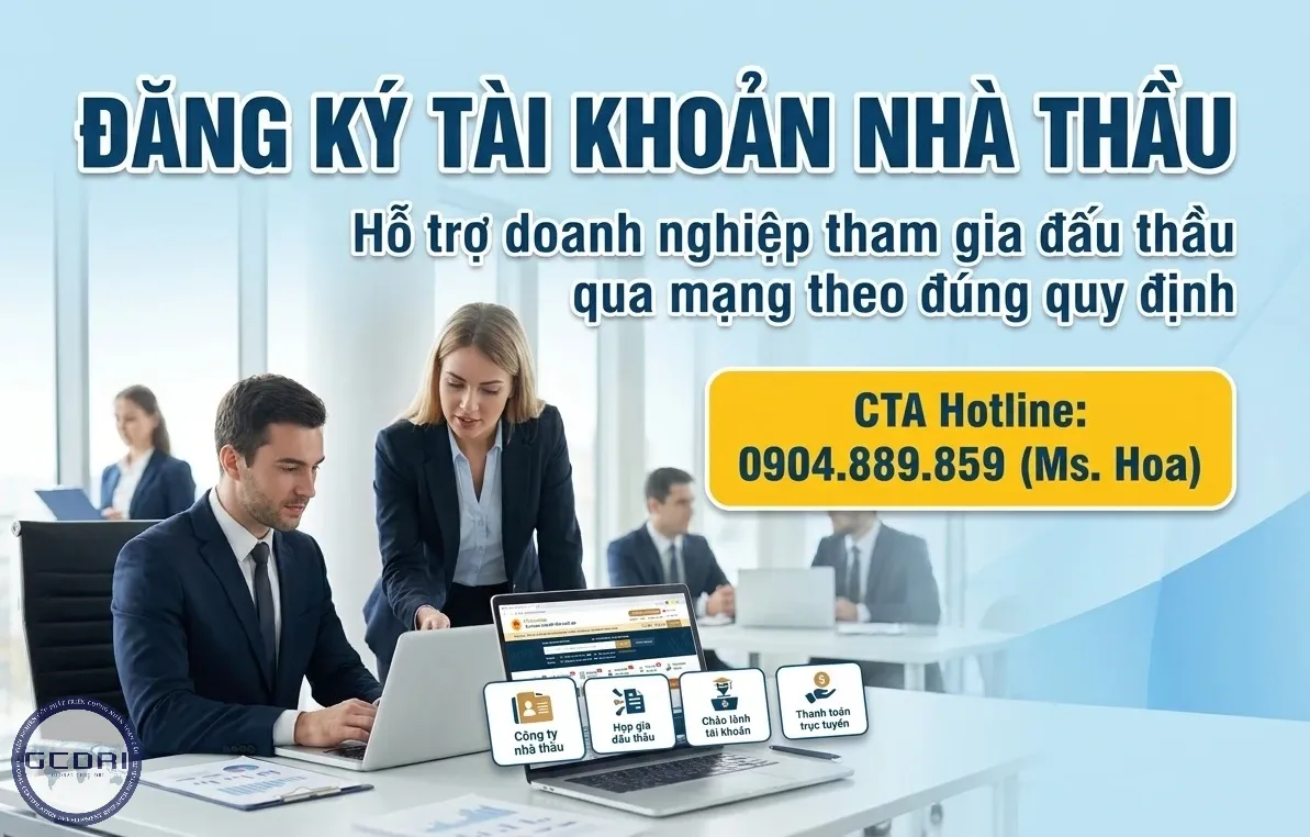 Dịch vụ đăng ký tài khoản nhà thầu