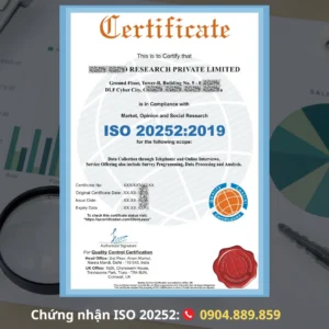Chứng Nhận ISO 20252