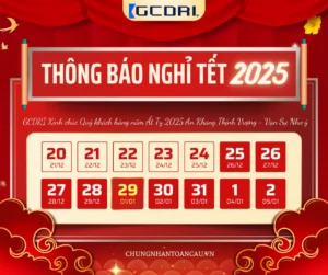 GCDRI Thông báo lịch nghỉ tết 2025