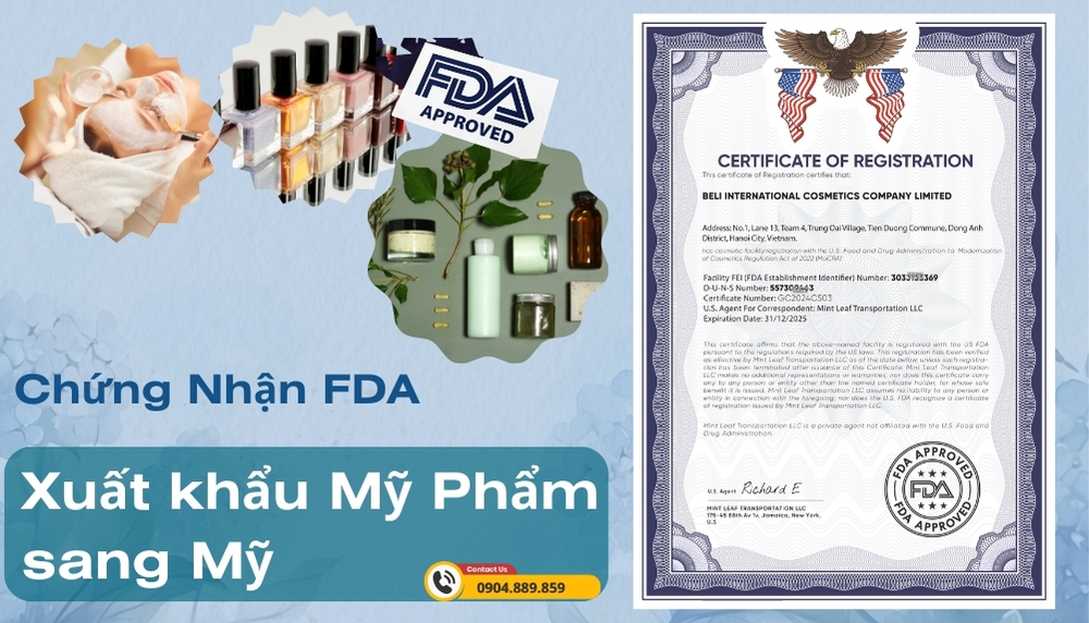 Xuất khẩu bán Mỹ phẩm sang Mỹ cần chứng nhận FDA