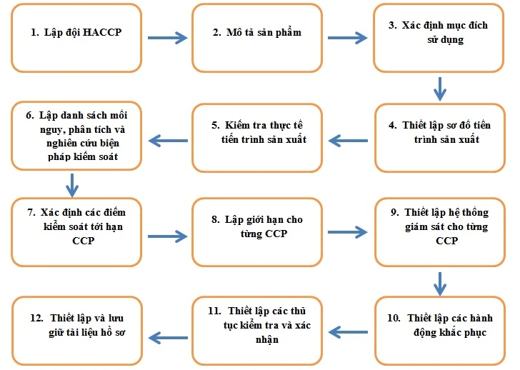 Các bước trong kế hoạch HACCP