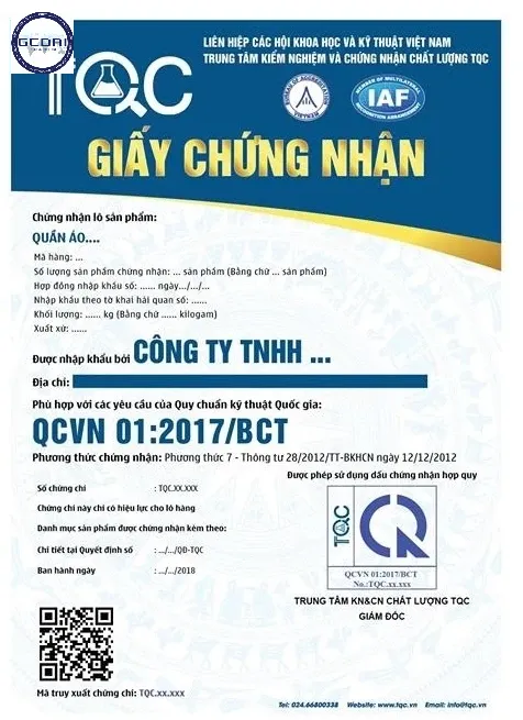 hợp quy chăn ga gối đệm theo QCVN 01
