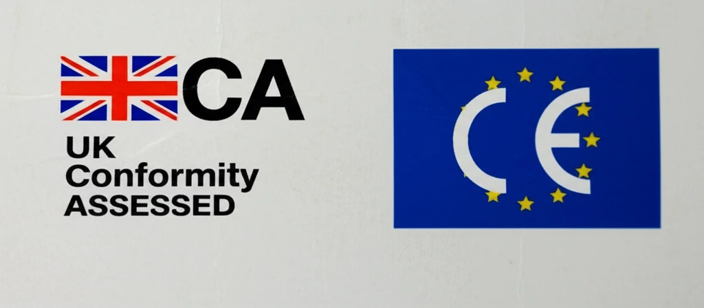 Dấu UKCA và CE Marking là hai chứng nhận riêng biệt cho thị trường Anh và EU