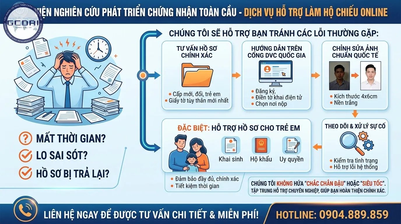 Dịch vụ làm hộ chiếu online, tư vấn miễn phí