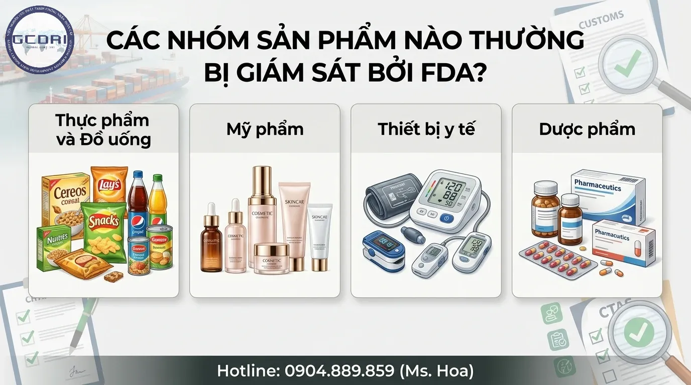 Các nhóm sản phẩm cần FDA Các nhóm sản phẩm cần FDA