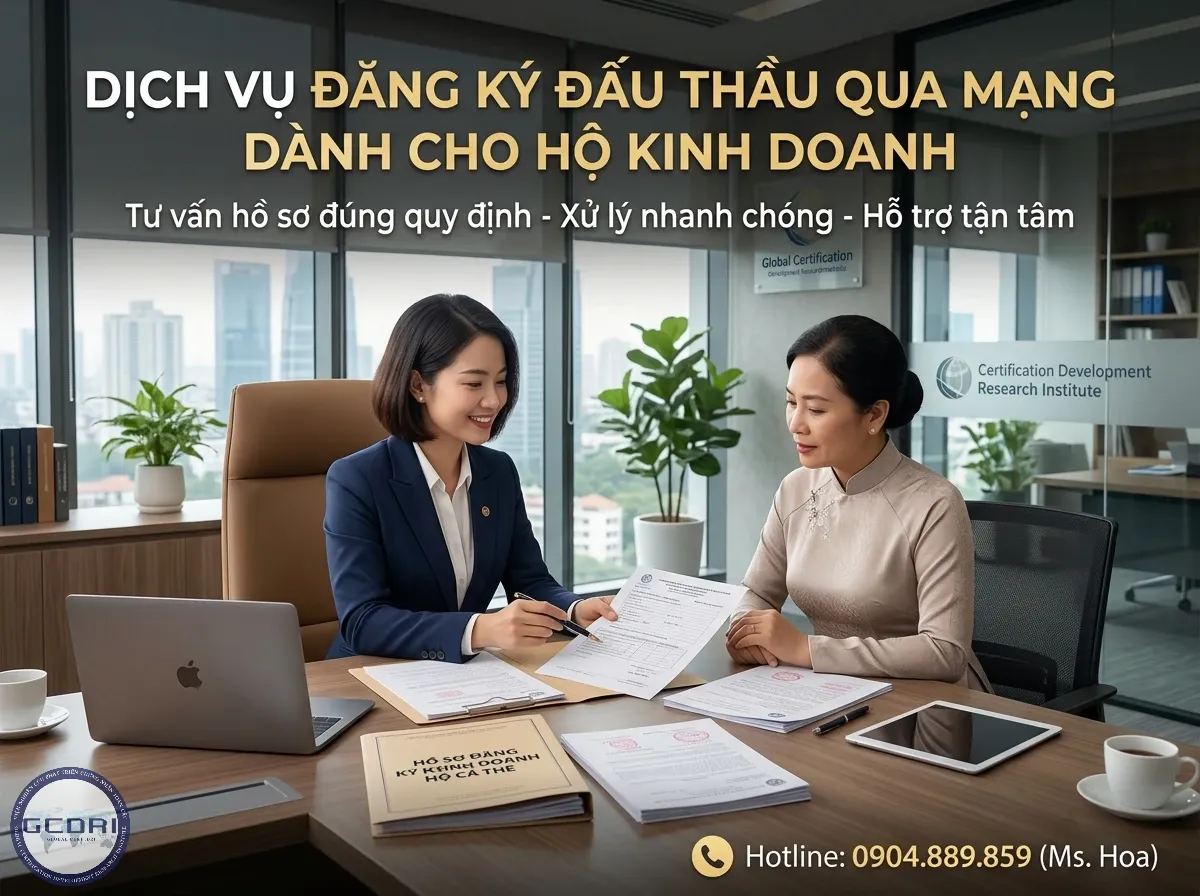 Dịch vụ đăng ký đấu thầu qua mạng đối với hộ kinh doanh Dịch vụ đăng ký đấu thầu qua mạng đối với hộ kinh doanh