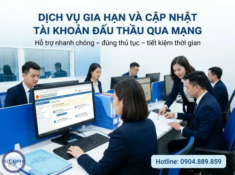 Dịch vụ gia hạn và cập nhật tài khoản đấu thầu qua mạng uy tín, nhanh chóng