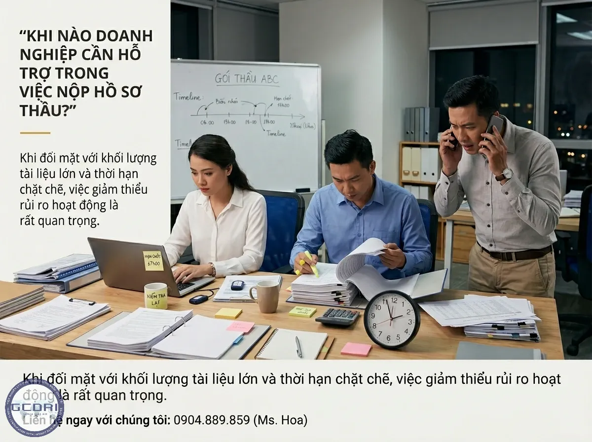 Khi nào cần hỗ trợ trong việc nộp hồ sơ dự thầu Khi nào cần hỗ trợ trong việc nộp hồ sơ dự thầu